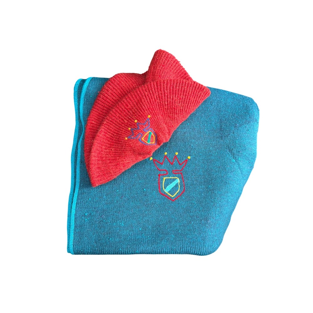 Vintage Euro Cindy Scarf Beret Set Royalcore Retro Italian Made Academia Preppy
